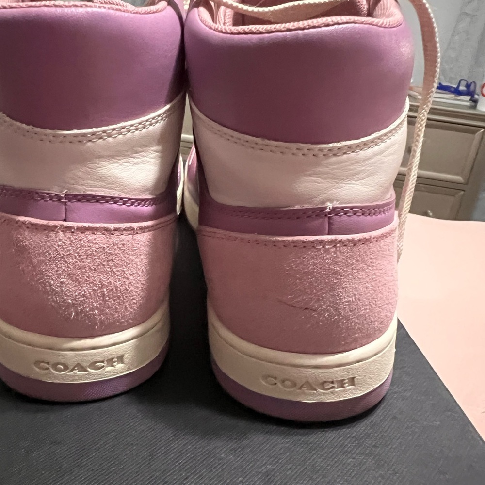 Coach Pink and Purple Athletic Shoes with Basketball-Inspired Design - Picture 2 of 6